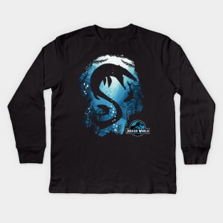 Mosasaurus Kids Long Sleeve T-Shirt